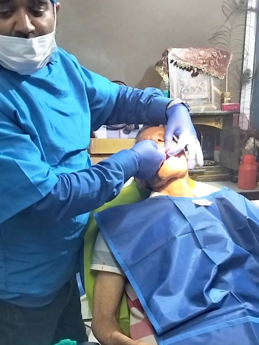Treatment in progress at Rijul's Dental, Janakpuri